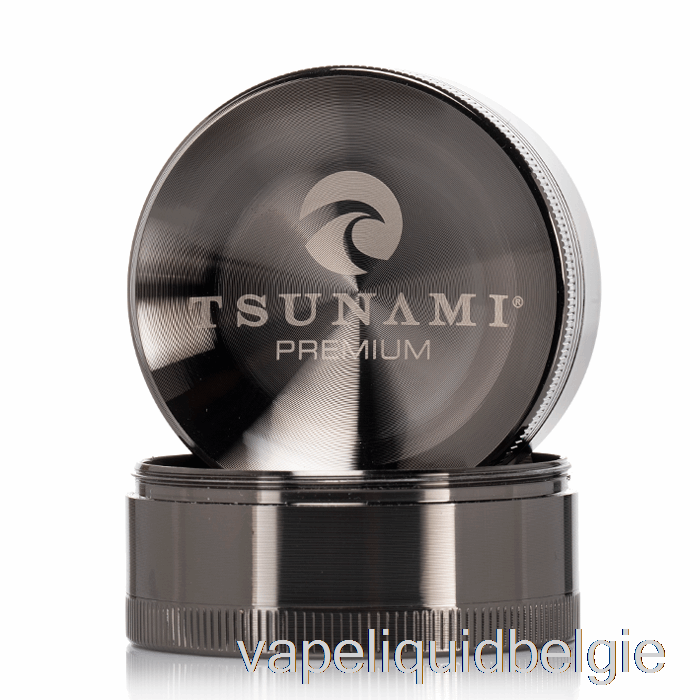 Vape België Tsunami 2.4inch 4-delige Verzonken Topslijpmachine Gunmetal (63mm)